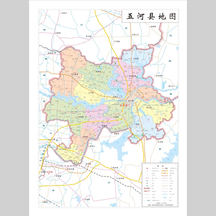 五河县地图电子版设计素材文件