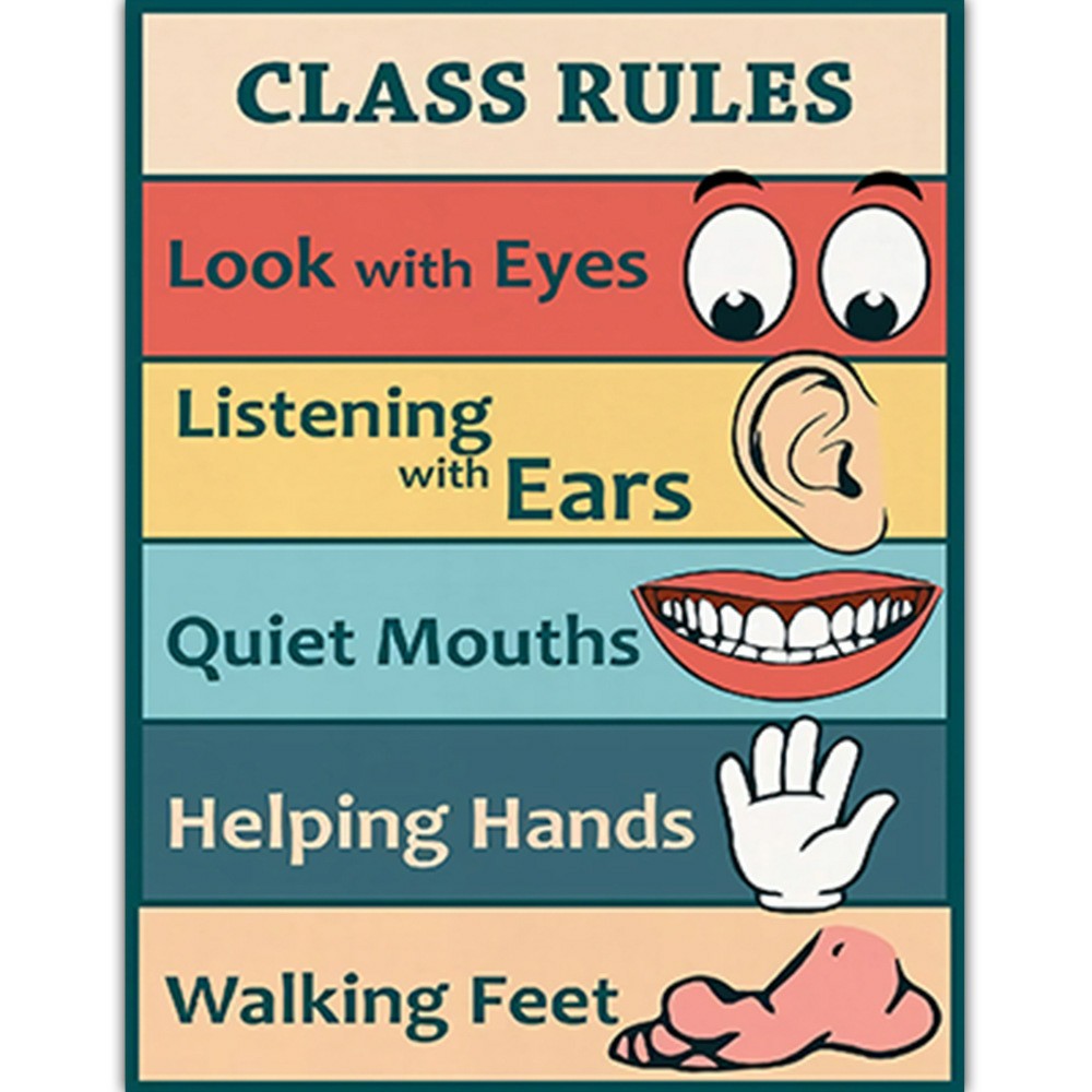 class rules班级管理规则英文教室海中小学校教室装饰画环创