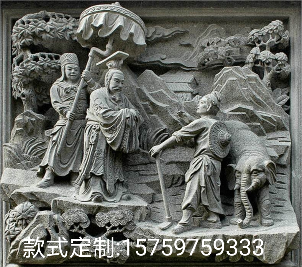 石雕二十四孝人物石材浮雕花岗岩雕刻24孝传统古代人物石浮雕定制