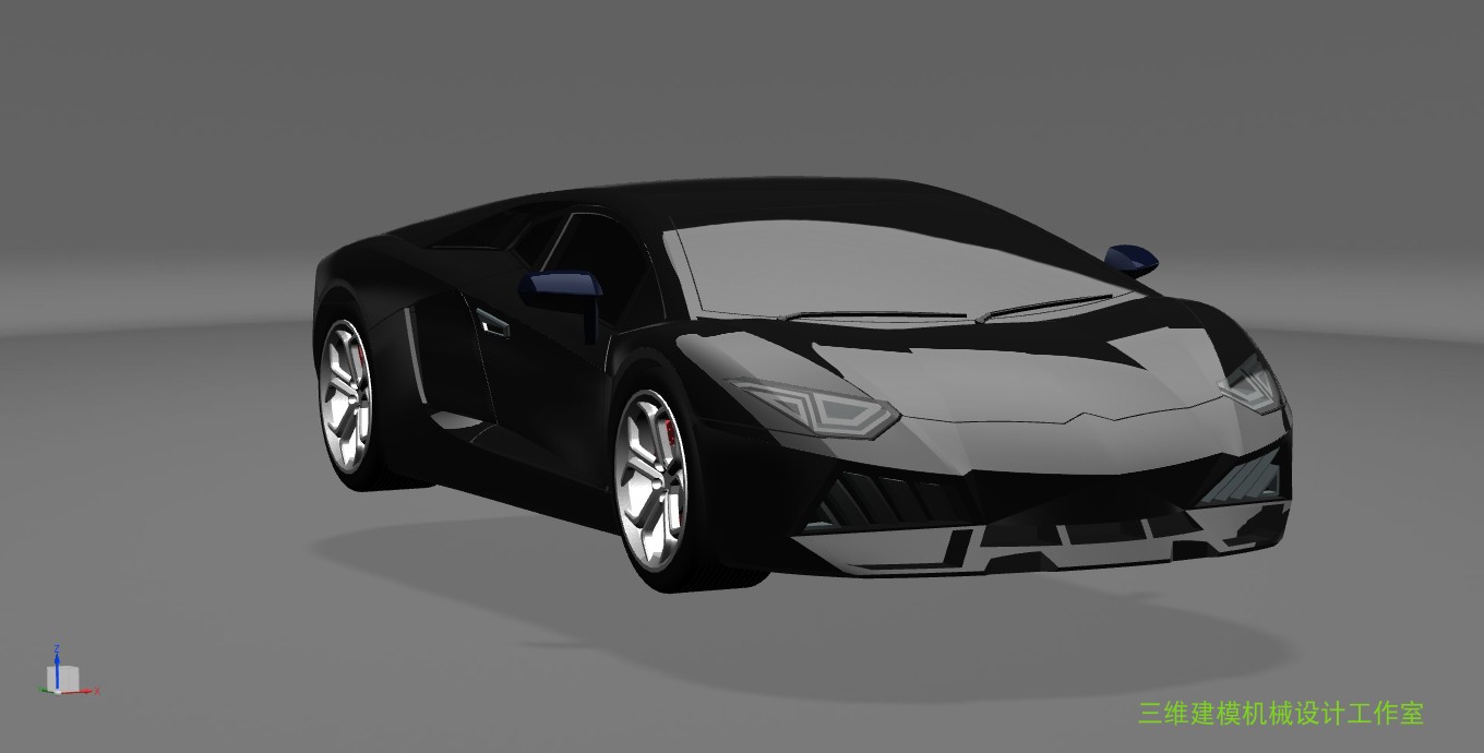 超跑汽车UG兰博基尼车模图纸3D三维模型外观曲面学习资料素材文件