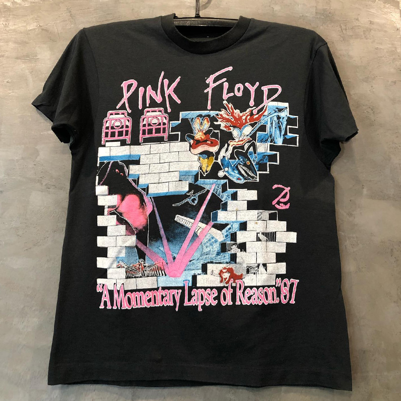 Pink Floyd平克弗洛伊德摇滚乐队迷墙飞猪涂鸦短袖男女宽松T恤潮