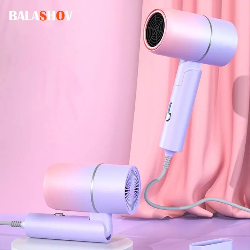Folding Hairdryer With Carrying Bag Hot Air Anion Hair Care
