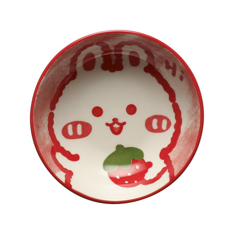绘画萌宠卡通新款碟子陶瓷餐具釉下彩酱料碟调料碟味碟小圆碟创意