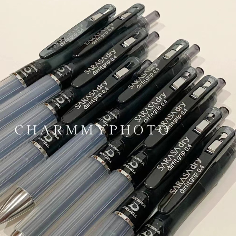 日本ZEBRA斑马速干中性笔airfit软握胶可换笔芯jjz49气垫按动黑笔学生用简约透明sarasa水笔