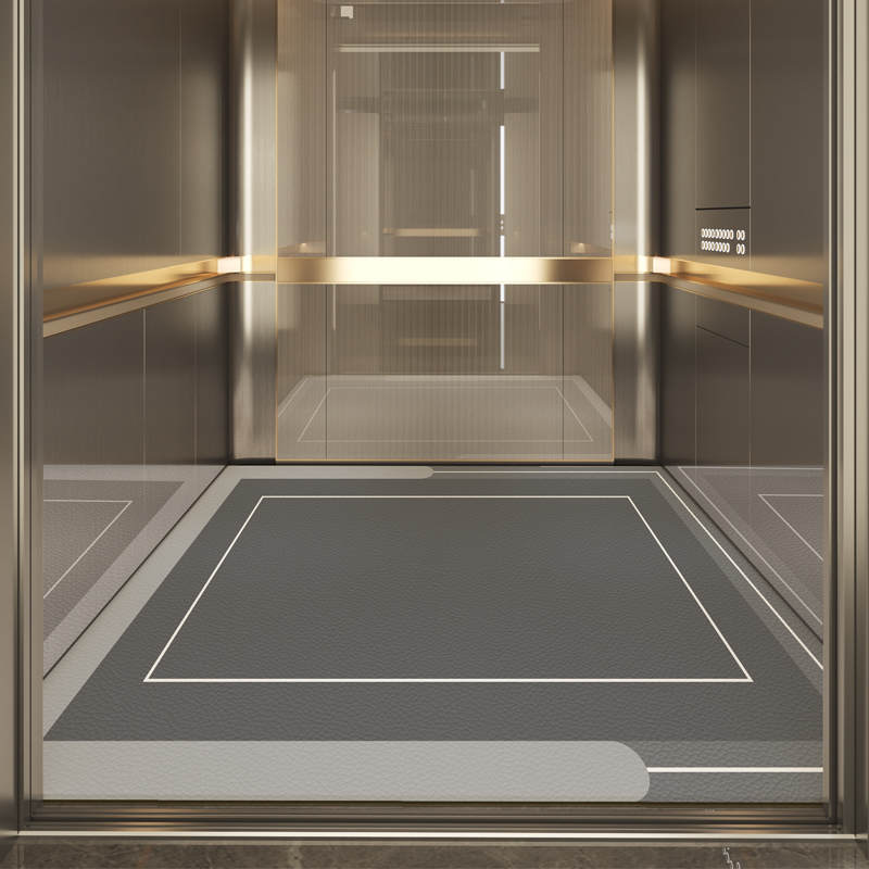 电梯轿厢地板专用地垫皮革高端耐磨定制地毯门定制logo轿厢尺寸