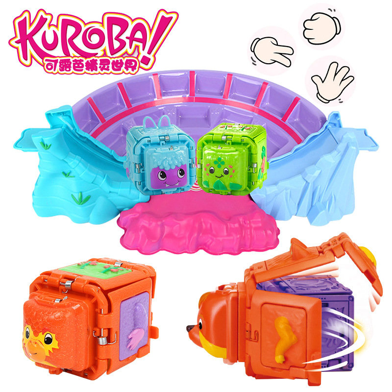 KUROBA可露芭精灵世界剪刀石头布猜拳游戏益智玩具变形对战冰小粉