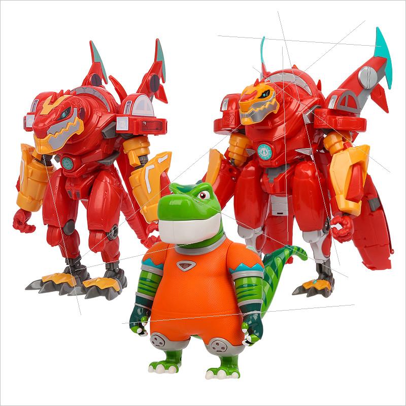 新品宇宙护卫队玩具钢架霸王龙晴天霹雳新款变形机甲机霹雳机器人
