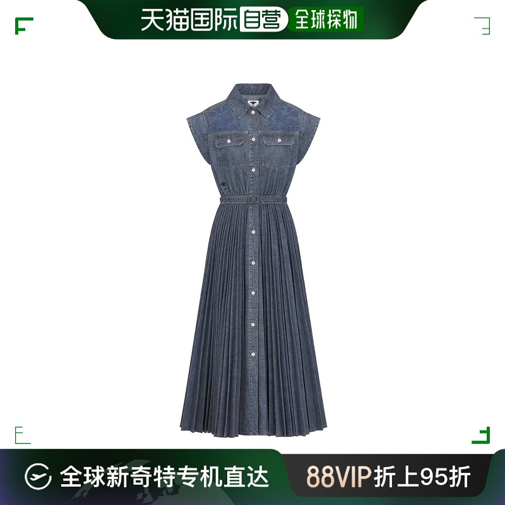 香港直邮DIOR 迪奥 女士刺绣衬衫式连衣裙
