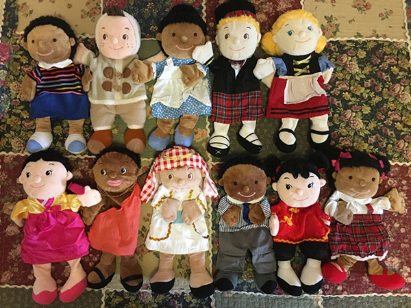 韩国可爱的布艺玩具人物手偶婴儿童安抚软料手套式公仔生日礼品