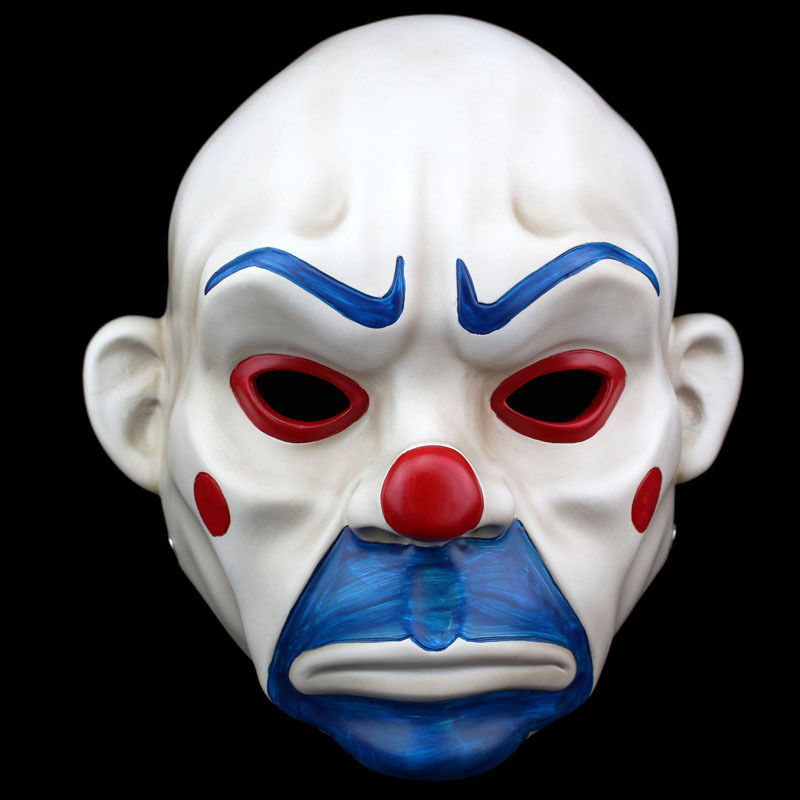 万圣节恐怖cosplay劫匪小丑面具蝙蝠侠黑暗骑士小丑树脂面具