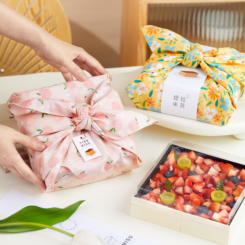 日式提拉米苏盒子大包装盒野餐慕斯芝士蛋糕甜品方巾礼盒打包盒