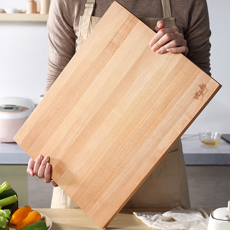 四夕郎日式家用厨房砧板枫木西餐牛扒案板中式擀面板实木大号菜板