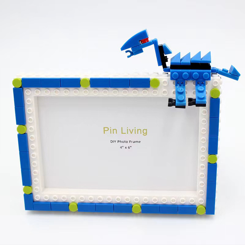 幼儿园全家福相框积木拼装玩具DIY手工制作材料包毕业照可爱卡通