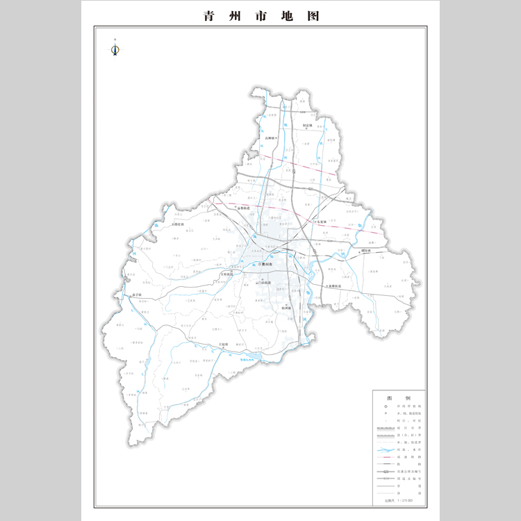 青州市地图电子版设计素材文件