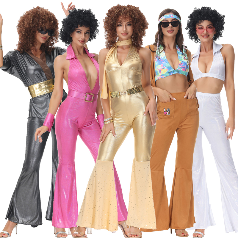 复古70年代迪斯科运动Disco服装 欧美怀旧主题化妆舞会派对扮演服
