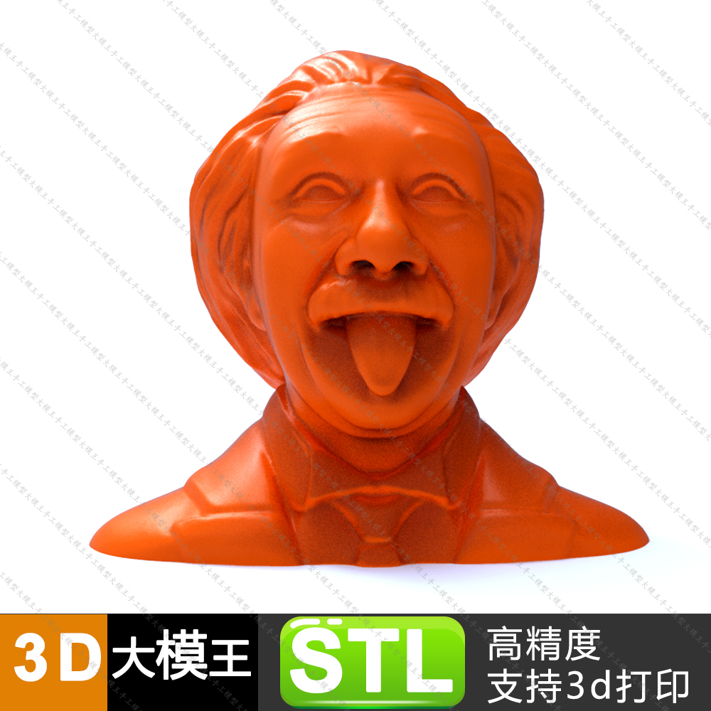 爱因斯坦AlbertEinstein胸像头像数据半身像模型3D打印数据模型