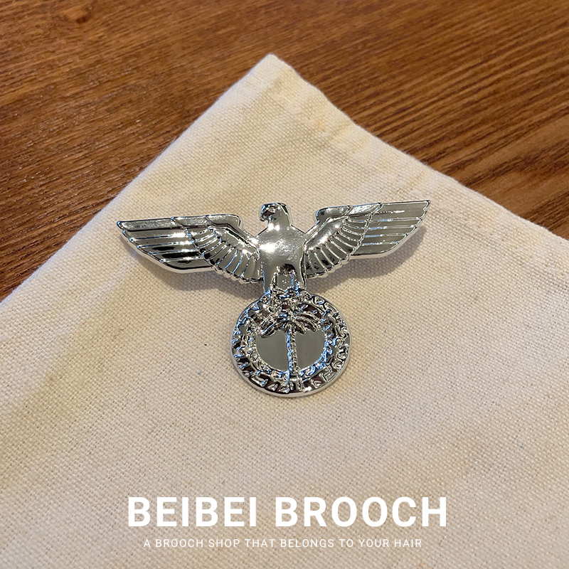 德意志非洲军团徽章2023年新款二战德国鹰军事勋章胸针背包饰品男