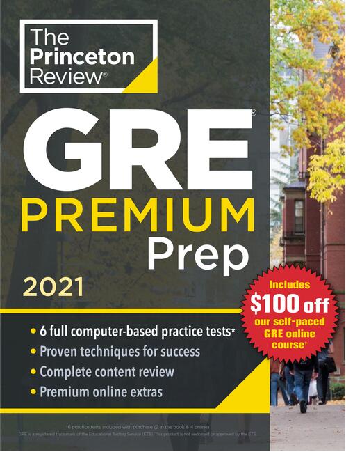 普林斯顿评论 备考GRE 2021白金版 英文原版 TPR GRE Premium Prep, 2021 6套练习测试题集 帮助取得优异成绩 中图