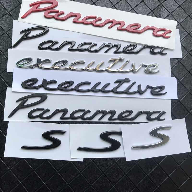 保时捷帕拉梅拉后尾车标panamera4S黑色英文字母标志行政侧标改装