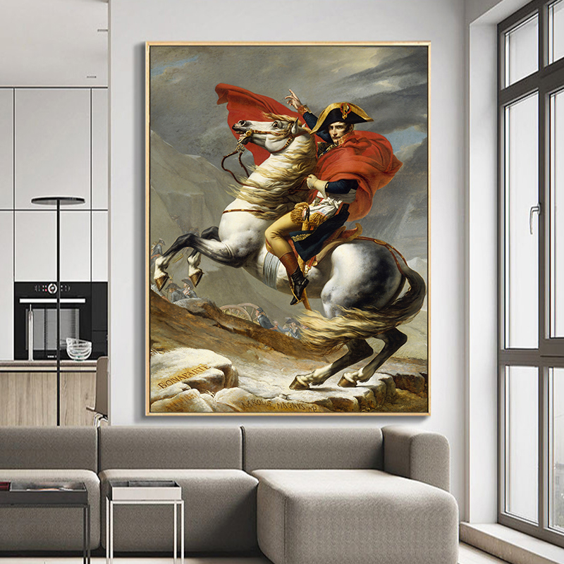 路易大卫名画拿破仑加冕荷拉斯兄弟之誓装饰画客厅卧室挂画油画