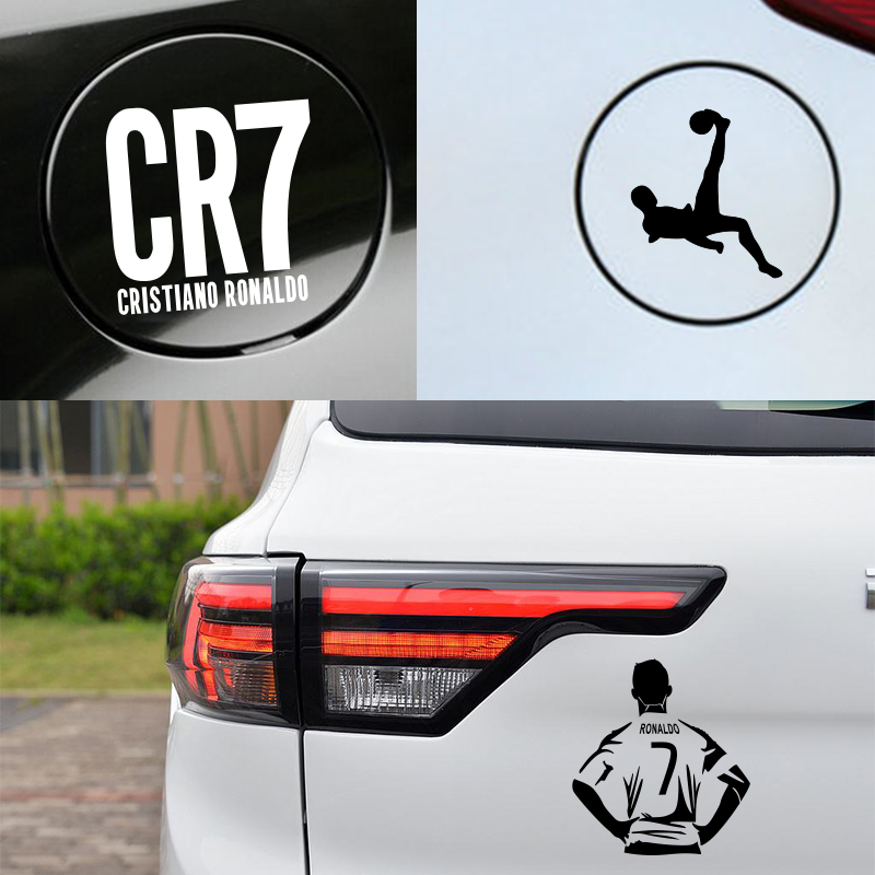 C罗cr7足球人物汽车身两侧划痕霸气改装个性创意油箱后窗反光贴