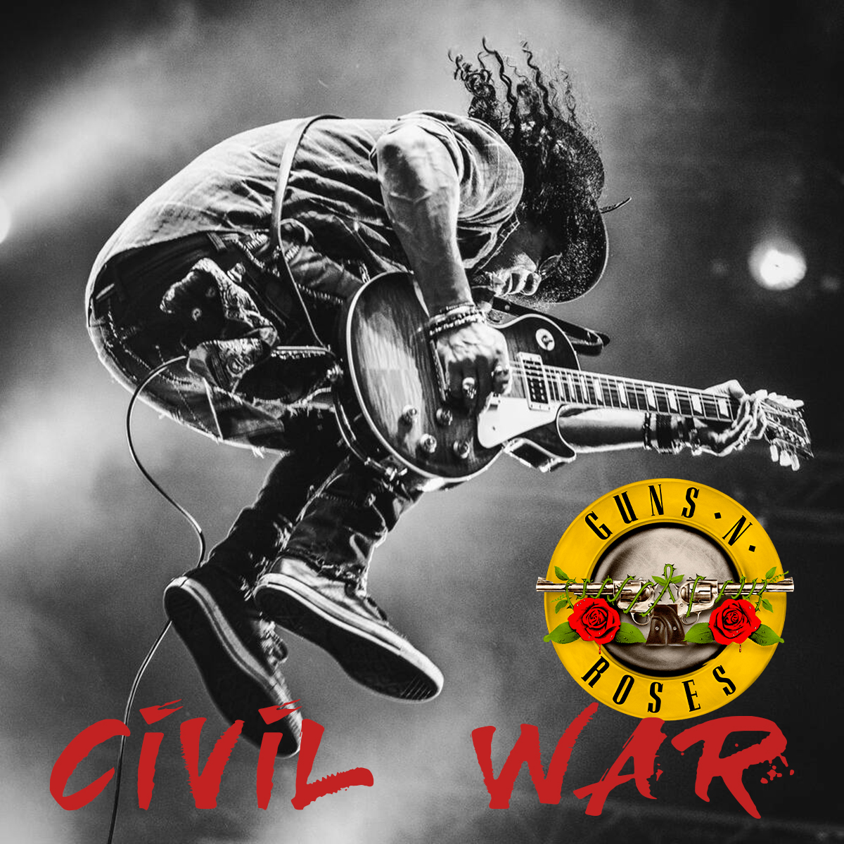Guns N' Roses - Civil War电吉他教学慢速视频演示Hi-Res音频 谱