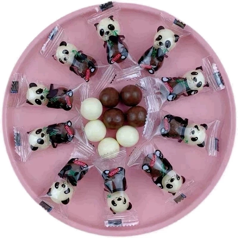 熊猫糖麦丽素巧克力500g  夹心巧克力豆 卡通休闲零食糖果散装