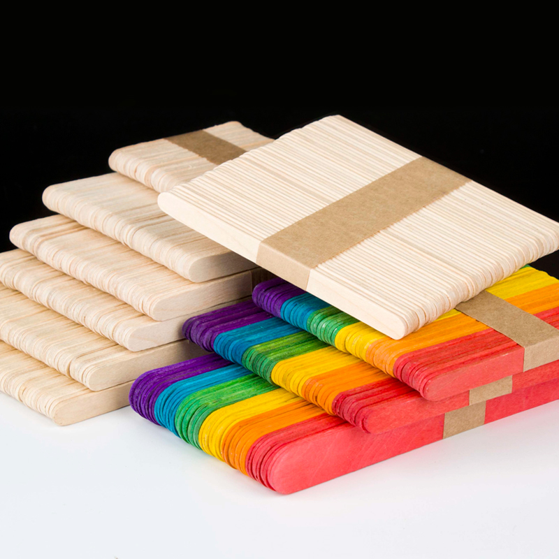 雪糕棒冰棒棍小木棍条木棒木条彩色木板片幼儿园手工制作材料diy