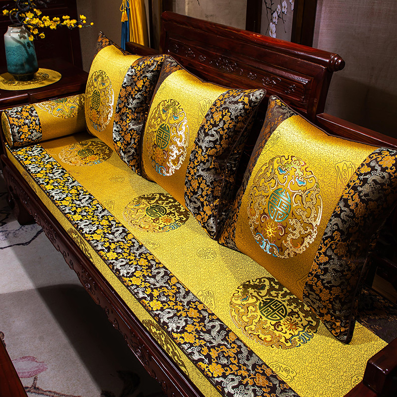 新中式红木沙发坐垫实木沙发垫中式罗汉床垫子套罩高档防滑乳胶垫