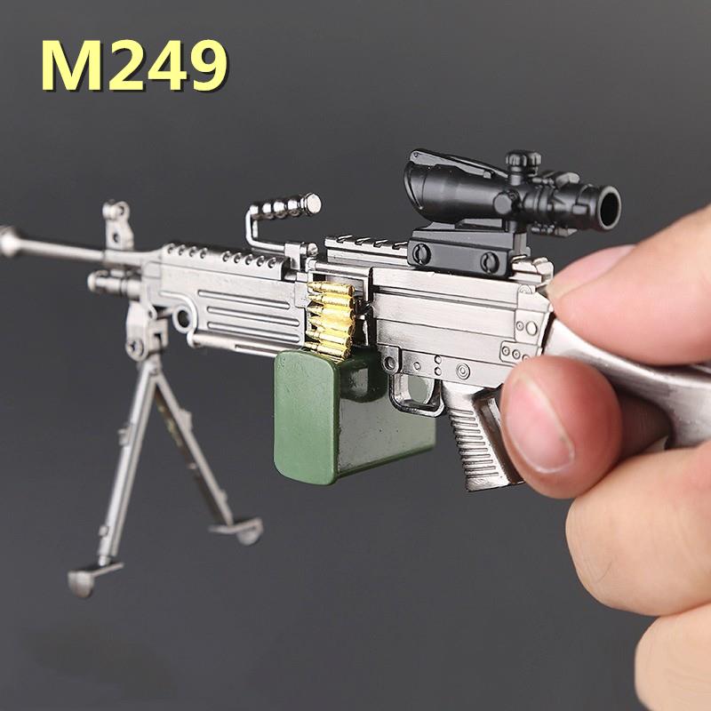 和平绝地M249轻机枪皮肤挂件求生儿童吃鸡金属玩具小模型精英周边