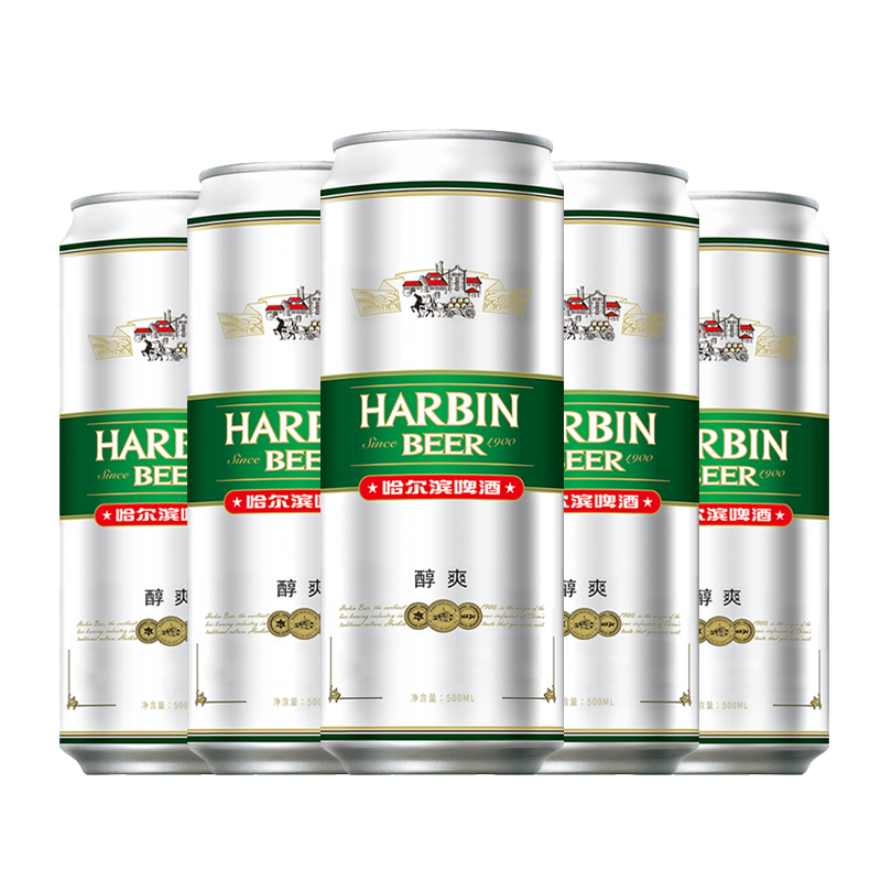 【88VIP全积分兑换】哈尔滨啤酒HARBIN醇爽 500mL*12罐