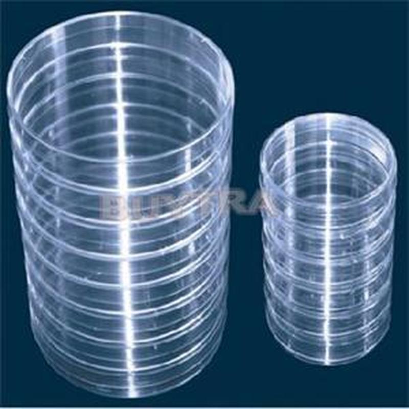 Affordable 10Pcs Sterile Petri Dishes w/Lids for Lab Plate B
