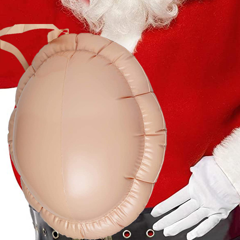 PVC充气玩具假肚子圣诞老人肚子cosplay派对道具孕妇假肚皮恶搞