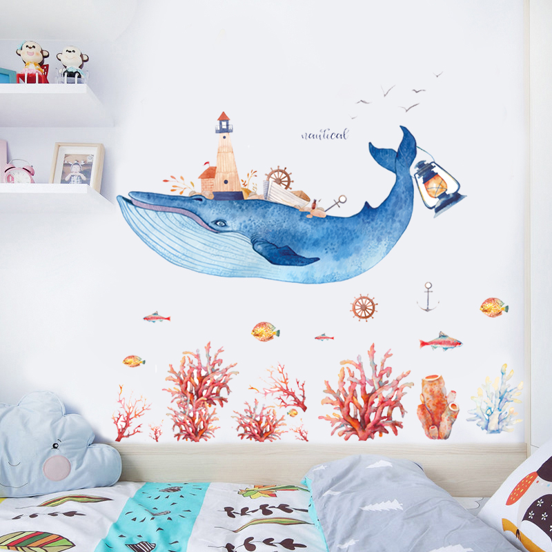 儿童房间装饰品卧室床头墙面自粘防水卡通可爱墙贴在墙上的纸画