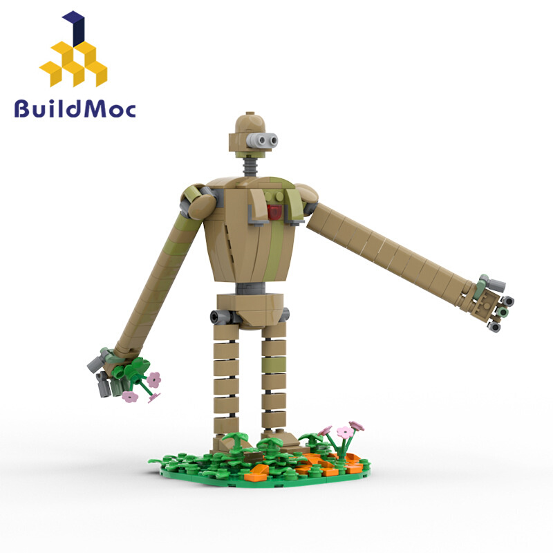 BuildMOC拼装积木玩具动画天空之城拉普达的机器人组装模型摆件