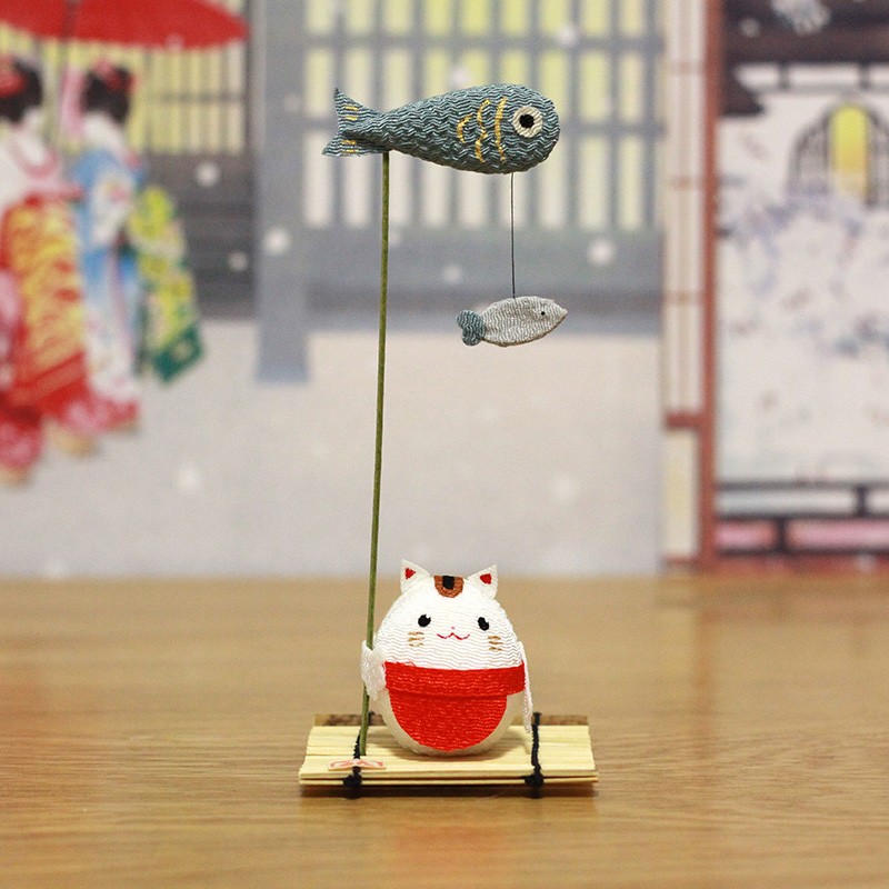 日本进口汽车桌面摆件京都纪念品可爱萌猫咪兔子青蛙生日女友礼物