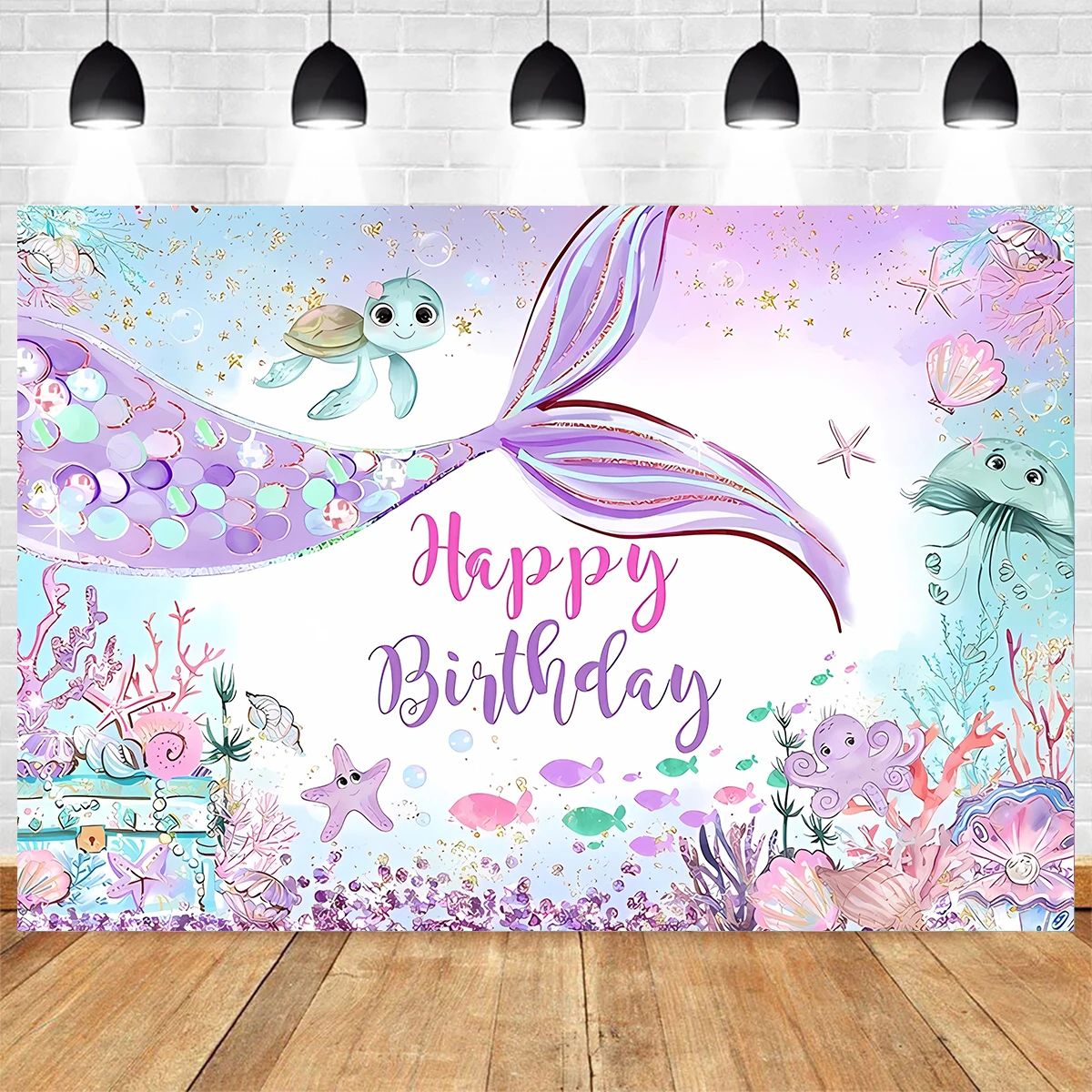 Little Mermaid Party Decor 1st One Birthday Party Kids Girl
