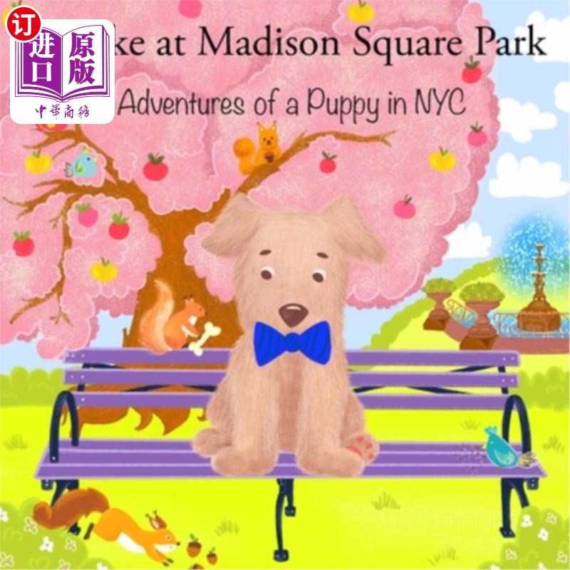 海外直订Bobke at Madison Square Park: Adventures of a Puppy in NYC 麦迪逊广场公园的博克：一只小狗在纽约的冒险