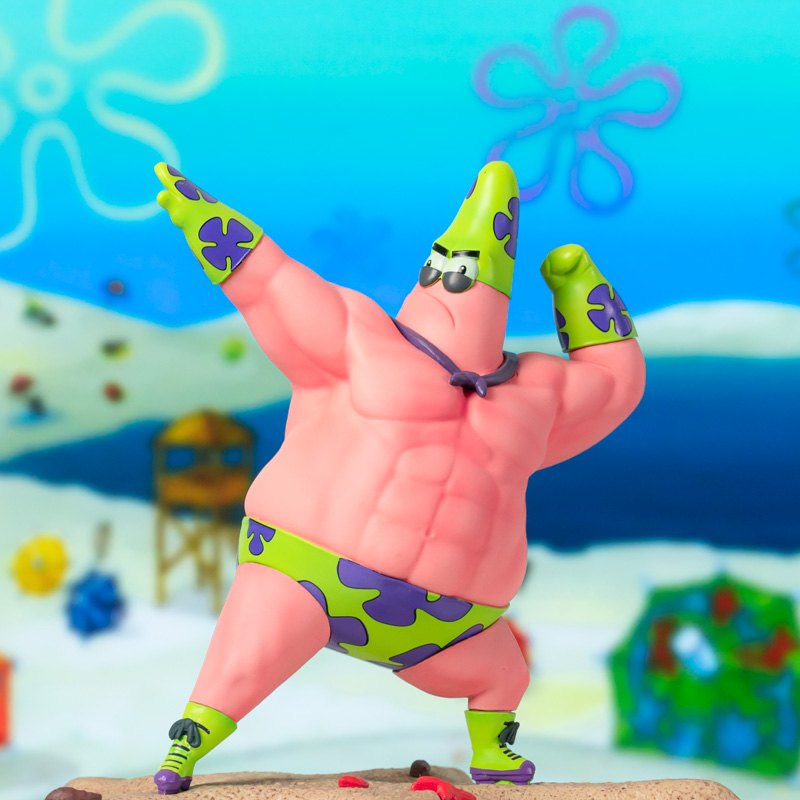 海绵宝宝手办公仔模型比奇堡沙滩健身泳装肥肉肌肉派大星