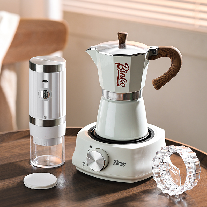 Bincoo咖啡摩卡壶家用电陶炉煮咖啡壶套装小型意式浓缩萃取咖啡机