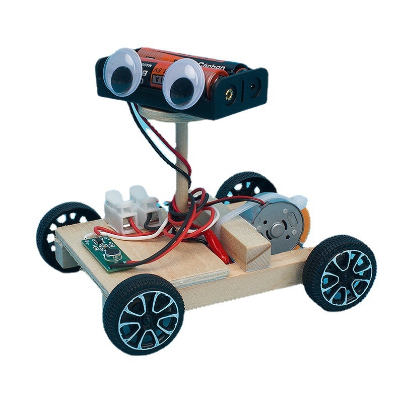 科技小制作声控小车小学生手工自制电动玩具拼装材料通用技术作业