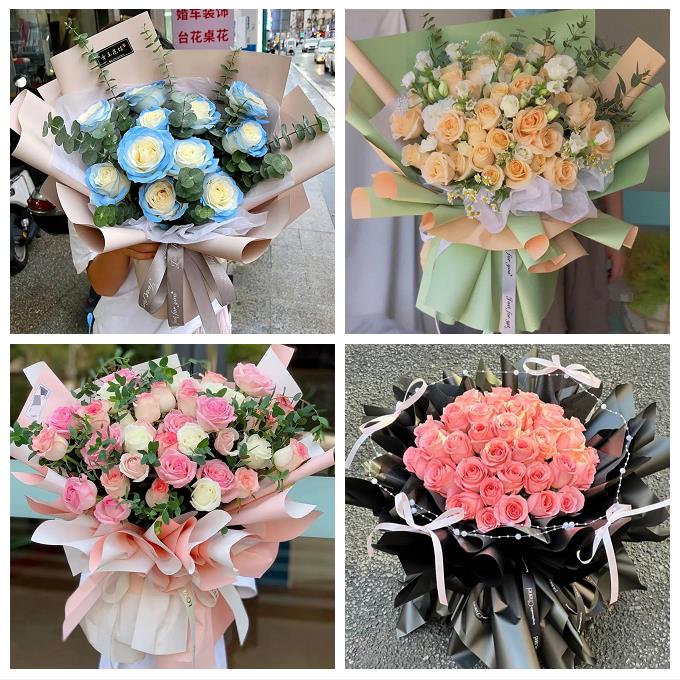 天津市西青区中北杨柳青辛口镇同城鲜花店配送38节玫瑰给女友老婆