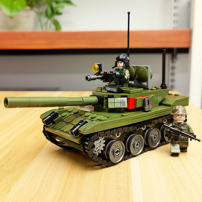 中国坦克积木男孩益智力拼装玩具装甲车飞机模型摆件61儿童节礼物