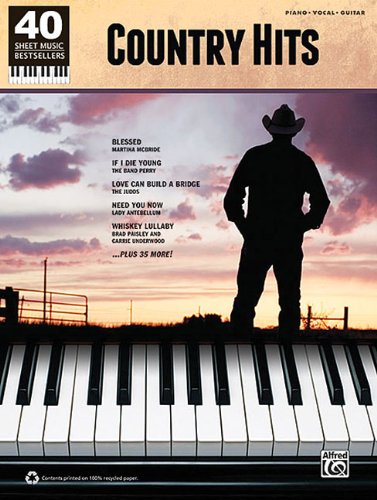 英文原版 乡村音乐精选集 40首经典乐谱 钢琴/声乐/吉他 Country Hits: 40 Sheet Music Bestsellers Series