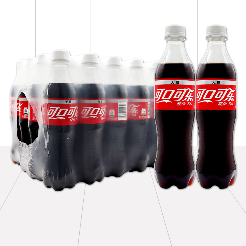 健怡可口可乐汽水无糖可乐碳酸饮料500ML*24瓶整箱雪碧芬达0糖