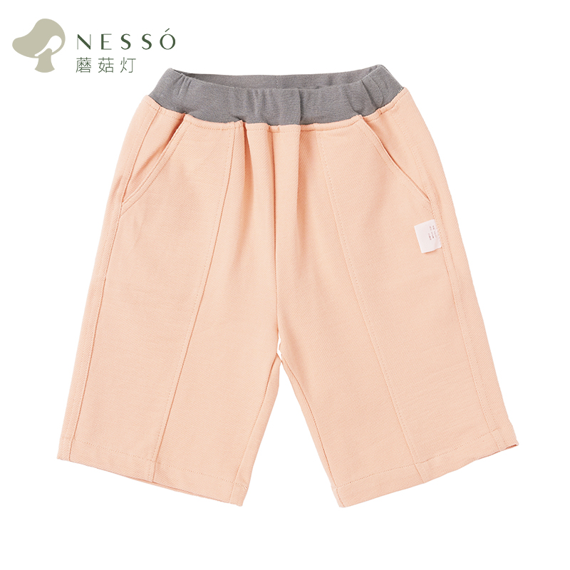 NESSO蘑菇灯时尚男童纯棉短裤1-6岁夏季新款宝宝弹力裤子2022新款