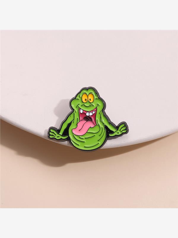 绿色丑陋鼻涕虫子胸针造型怪物动漫卡通周边童话礼品金属徽章