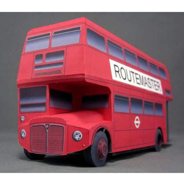 公交车纸模型制作