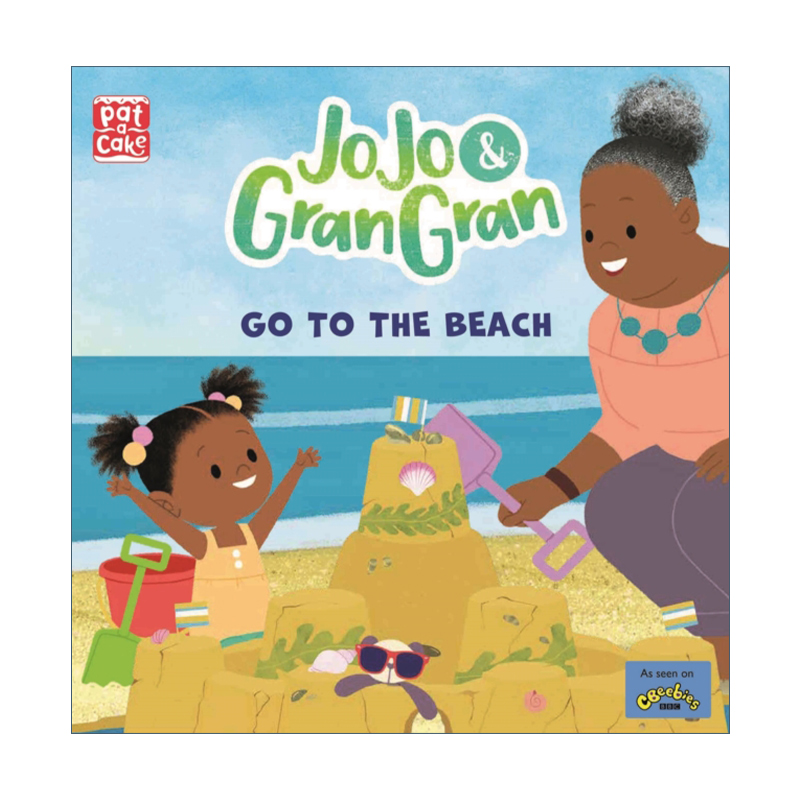 英文原版 JoJo & Gran Gran Go to the Beach 乔乔和奶奶 去海边沙滩 儿童英文趣味绘本 BBC家庭情景动画 英文版 进口英语原版书籍