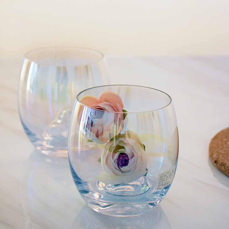 北欧风格 冰山理念设计 水晶玻璃杯 冷热奶茶杯 居家餐饮茶酒杯子